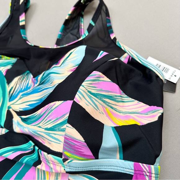 NWT!! TORRID tropical wirefree one piece bathing suit, 2X. - Picture 8 of 10